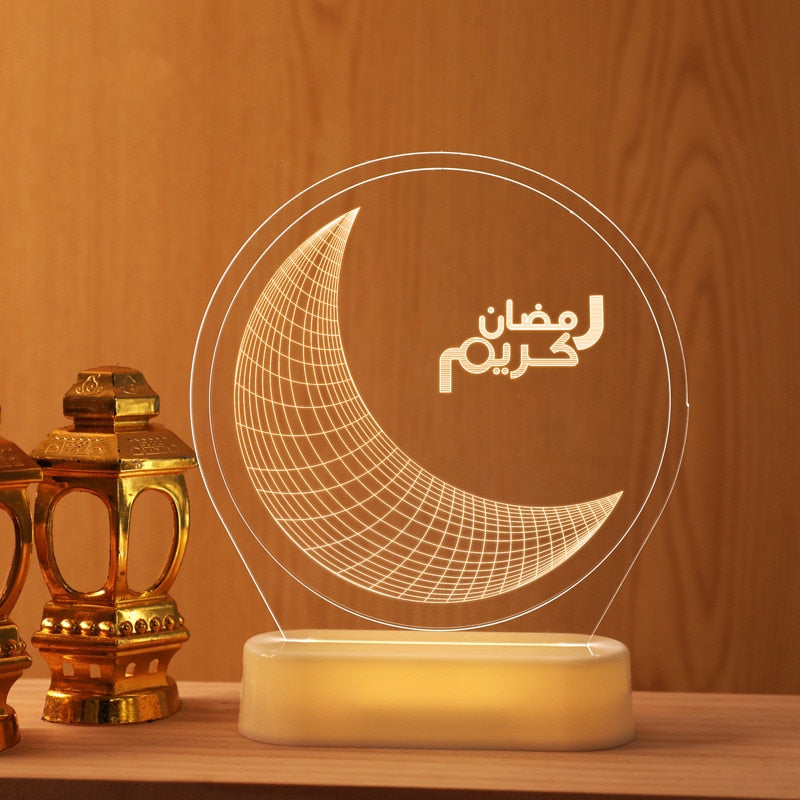 KanDam-Eid Mubarak Decor Night Light Islamic Gift 2023