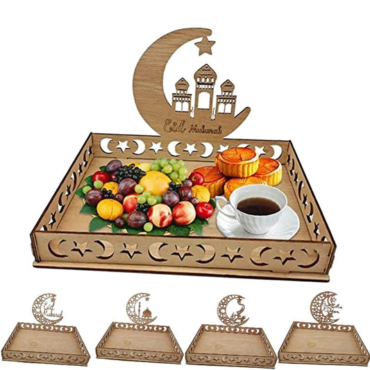 KanDam-Eid Mubarak Wooden Food Tray 2023